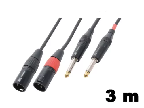 PD Connex CX64-3 sztereo jelkábel (2x XLR papa - 2×6,3 mm Jack) - (3 m)