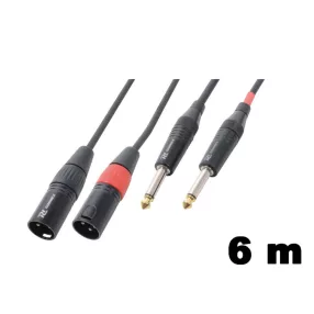   PD Connex CX64-6 sztereo jelkábel (2x XLR papa - 2×6,3 mm Jack) - (6 m)