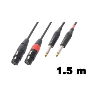   PD Connex CX62-1,5 sztereo jelkábel (2x XLR mama - 2×6,3 mm Jack) - (1,5 m)