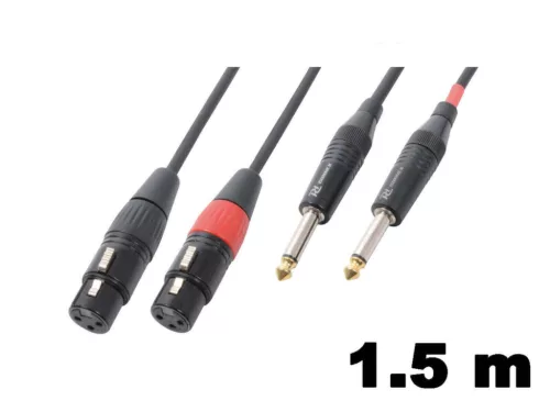 PD Connex CX62-1,5 sztereo jelkábel (2x XLR mama - 2×6,3 mm Jack) - (1,5 m)