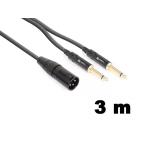   PD Connex CX56-3 sztereo jelkábel (XLR papa - 2×6,3 mm Jack) - (3 m)