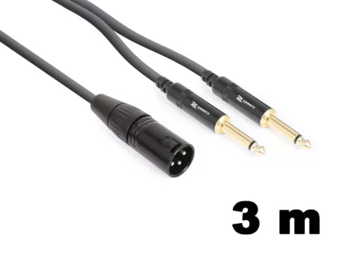 PD Connex CX56-3 sztereo jelkábel (XLR papa - 2×6,3 mm Jack) - (3 m)