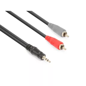   Vonyx CX334-1 sztereo jelkábel (3,5 mm Jack - 2x RCA) - (1,5 m)