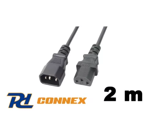 PD Connex CX18 230V tápkábel hosszabbító 2m (IEC C14 - IEC C13)