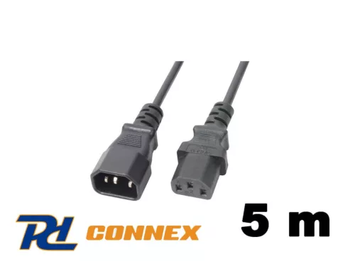 PD Connex CX18 230V tápkábel hosszabbító 5m (IEC C14 - IEC C13)