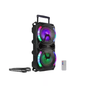  Fenton LIVE280 900W (2x 8") AKKUMULÁTOROS aktív karaoke hangfal (MP3 + BLUETOOTH)