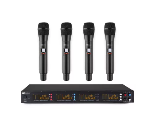 Power Dynamics PD504H UHF rádiós mikrofon (4xKÉZI mikrofon) + Koffer