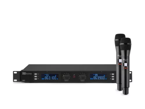 Power Dynamics PD632H UHF rádiós mikrofon (2x 20 csatorna) + Koffer
