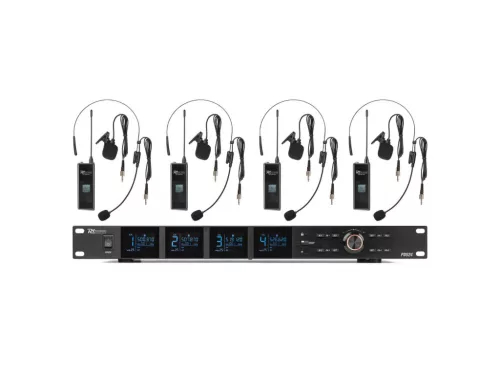Power Dynamics PD524B UHF vezeték nélküli mikrofonkészlet + 4 db fejmikrofon szett