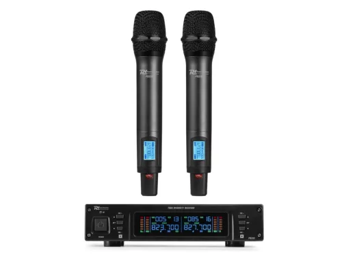 Power Dynamics PD220 UHF rádiós mikrofon (2xKÉZI Mikrofon) + koffer