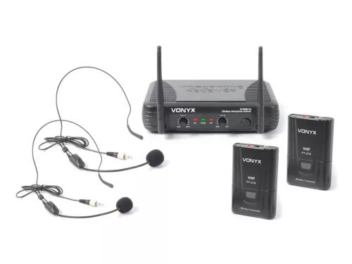 Vonyx STWM-712H VHF rádiós mikrofon (2 db FEJMIKROFON)