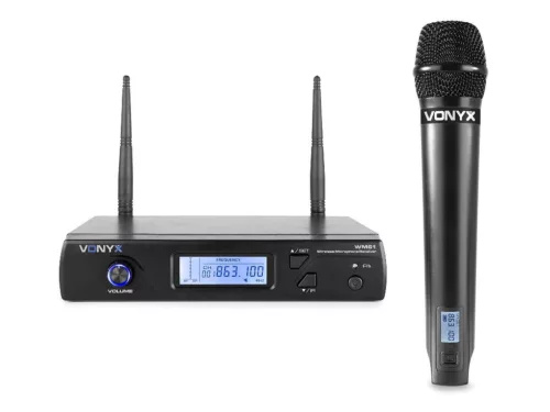 Vonyx WM61 Rádiós Mikrofon vevő UHF + Kézi mikrofon UHF
