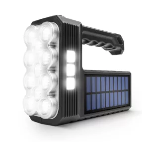   Phenom 18581 Szolár COB LED zseblámpa - munkalámpa funkcióval - 1200 mAh - MicroUSB - 1000 lumen - IP55