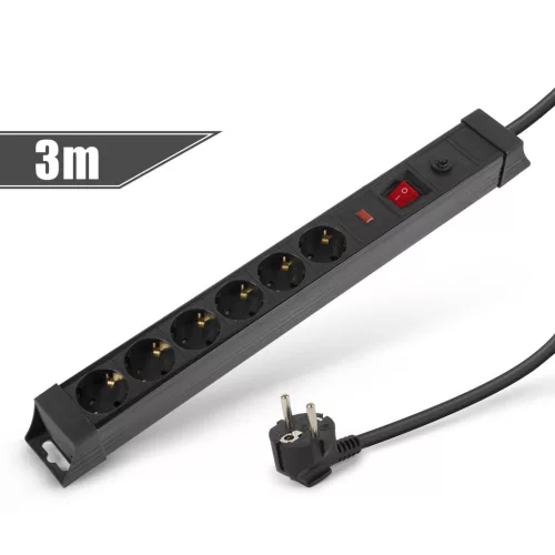 Delight 20249 6-os elosztó túlfesz. és túláram elleni védelemmel