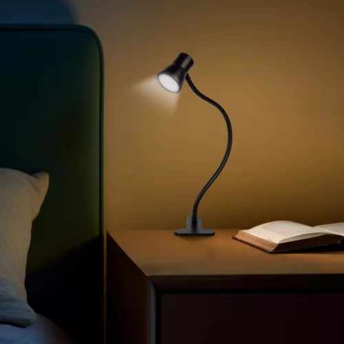 Phenom 20258 Flexibilis asztali lámpa - csipeszes - USB - állítható fényerő és színhőmérséklet - LED - fém