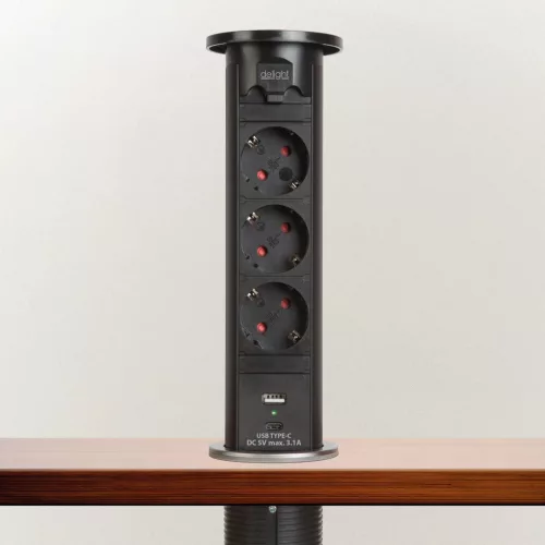 Delight 20451B Motoros rejtett elosztó - fekete