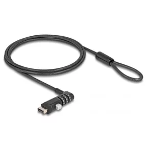   Navilock Laptop biztonsági kábel A-típusú USB csatlakozó felülethez kombinált zárral