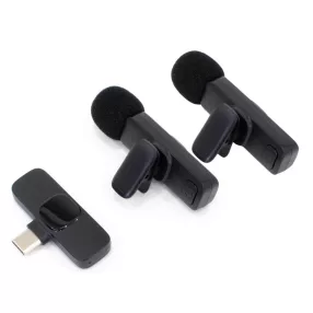   Thunder WLM-012 Vezeték nélküli csíptetős mikrofon (2db) telefonhoz - USB-C