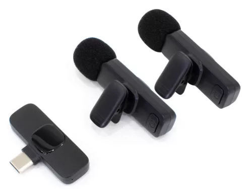 Thunder WLM-012 Vezeték nélküli csíptetős mikrofon (2db) telefonhoz - USB-C