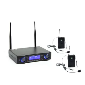 Thunder LX-82 2H UHF rádiós mikrofon (2 db FEJ mikrofon)