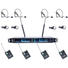   Thunder U-4308 4HT UHF professzionális rádiós mikrofon (4 db CSÍPTETŐS + 4 db FEJ mikrofon) + Koffer