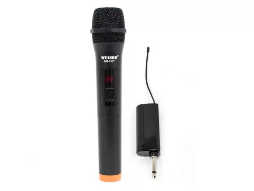 Weisre DM-3307 UHF vezeték nélküli, akkumulátoros mikrofon szett (1 db KÉZI mikrofon)