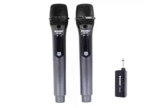 Weisre DM-882 Vezeték nélküli mikrofon szett (2 db KÉZI mikrofon)