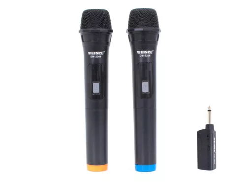 Weisre DM-2206 Vezeték nélküli mikrofon szett (2 db KÉZI mikrofon)