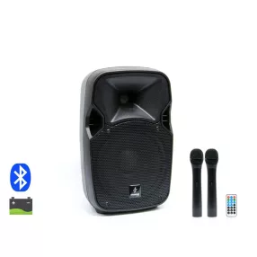   Thunder ACCU-08 300W akkumulátoros hordozható hangfal (2xMik + MP3 + Bluetooth + FM)