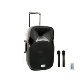   Thunder ACCU-15 (15") 800W akkumulátoros hordozható hangfal (2xMik + MP3 +TWS Bluetooth + FM)
