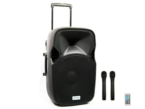 Thunder ACCU-15 (15") 800W akkumulátoros hordozható hangfal (2xMik + MP3 +TWS Bluetooth + FM)