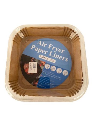 Air fryer sütőpapír - olaj nélküli sütőhöz - téglalap - 20 x 20 cm - 60 db / csomag
