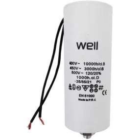  Well MOTOR-RUN-CAPACIT-30UF-400V-WIRE-WELL Motor kondenzátor: 30UF