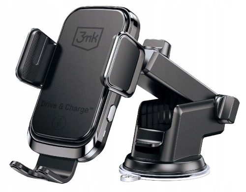 3MK Drive & Charge Vezeték nélküli autós tartó és töltő 15W - Fekete, 3MK487139
