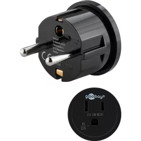 Goobay 45350 Utazó adapter USA/Japán, fekete