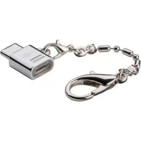 Goobay 45403 USB-C - USB 2.0 Micro-B  OTG adapter, ezüst