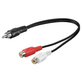   Goobay 50005 Autóhifi kábel 1 RCA dugó - 2 RCA aljzat, 0,2 m