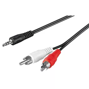   Goobay 50196 2 x RCA apa-3,5mm-es jack apa összekötő kábel 3 m