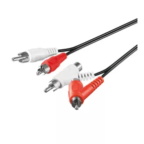   Goobay 50214 RCA 2x sztereó összekötő kábel + 2x extra RCA aljzat 1.5m