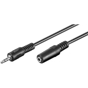   Goobay 50432 AUX aljzat audio hosszabbító 3.5 mm, 3 pin 3m, fekete