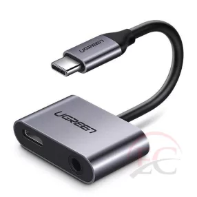  Ugreen 50596 USB Type C - USB Type C / 3,5 mm mini jack fejhallgató adapter