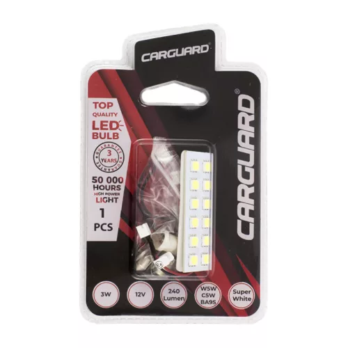 Carguard 50751 Autós LED - CLD313 - 20 x 60 mm (W5W, C5W, BA9S) - 240 lm - can-bus - SMD - 3W - 12V