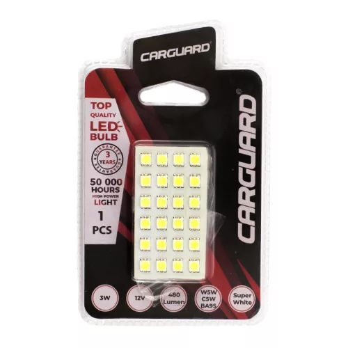Carguard 50753 Autós LED - CLD315 - 65 x 35 mm (W5W, C5W, BA9S) - 480 lm - can-bus - SMD - 3W - 12V