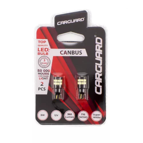 Carguard 50776 Autós LED - CAN129 - T10 (W5W) - 360 lm - can-bus - SMD 5W - 2 db / bliszter
