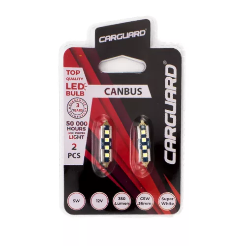 Carguard 50784 Autós LED - CAN137 - sofita 39 mm - 450 lm - can-bus - SMD - 5W - 2 db / bliszter