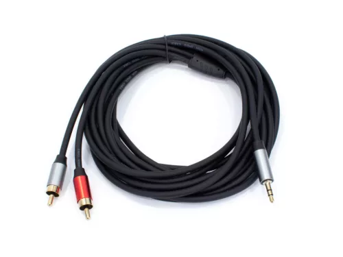 Thunder AU005-50 sztereo jelkábel (3,5 mm Jack - 2x RCA) - (5 m)