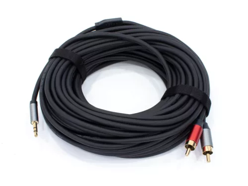 Thunder AU005-150 sztereo jelkábel (3,5 mm Jack - 2x RCA) - (15 m)