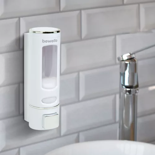 Bewello 51118A Szappanadagoló - kézzel működtethető - 400 ml - fali - fehér