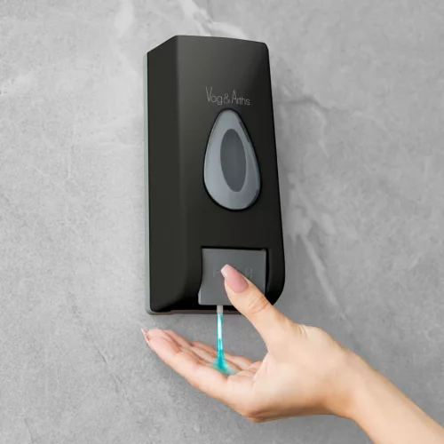 Vog&Arths 51119C Szappanadagoló - kézzel működtethető - 350 ml - fali - fekete