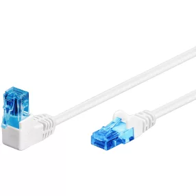   Goobay 51534 RJ45 Hálózati kábel, CAT 6A foltozható 1x 90 ° -os fehér